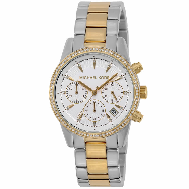 マイケルコース 腕時計 MichaelKors 時計 マイケル コース Michael Kors リッツ RITZ レディース シルバー イエローゴールド 金 MK6474 金属ベルト メタル 人気 ブランド おすすめ おしゃれ MK ファッション かわいい カジュアル ゴージャス 彼女 嫁 妻 誕生日 プレゼント