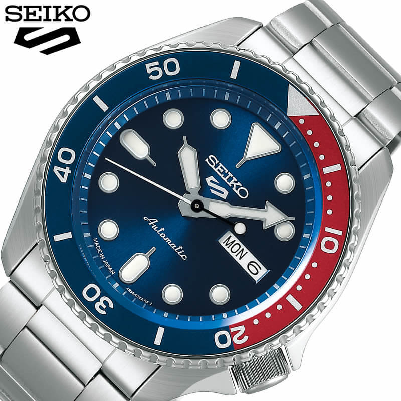 セイコー 5スポーツ 時計 SEIKO 5 Sports 腕時計 スポーツ スタイル Style メンズ ブルー SBSA003 人気 ブランド 防水 カレンダー 自動巻 スケルトン おしゃれ ファッション カジュアル ビジネス プレゼント ギフト 送料無料