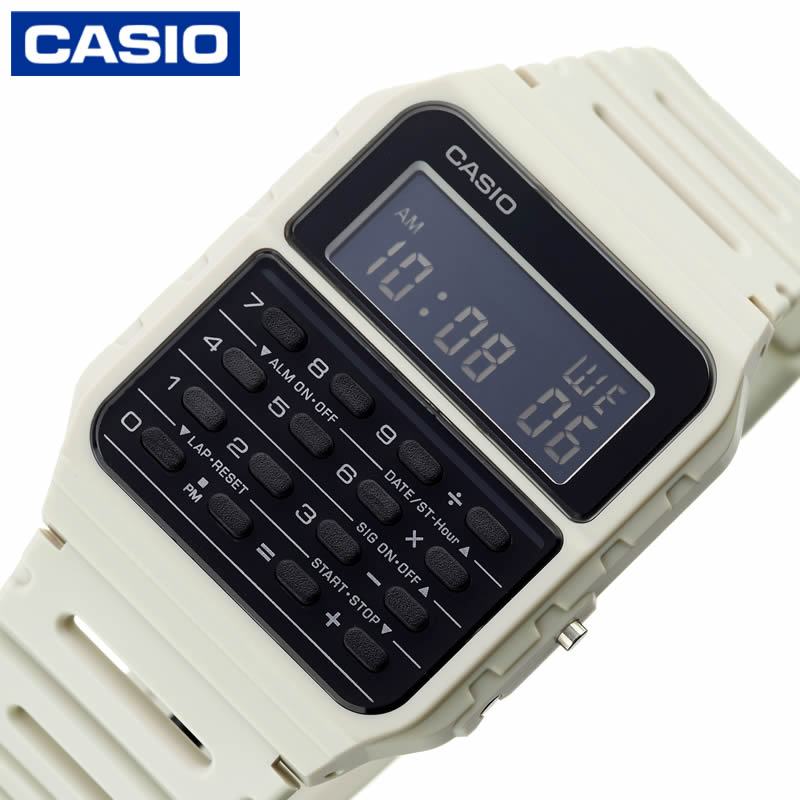 カシオ スタンダード 腕時計 CASIO 時計 チプカシ カリキュレーター Calculator 女性 向け レディース CA-53WF-8B ホワイト 人気 おすすめ おしゃれ ブランド プレゼント ギフト