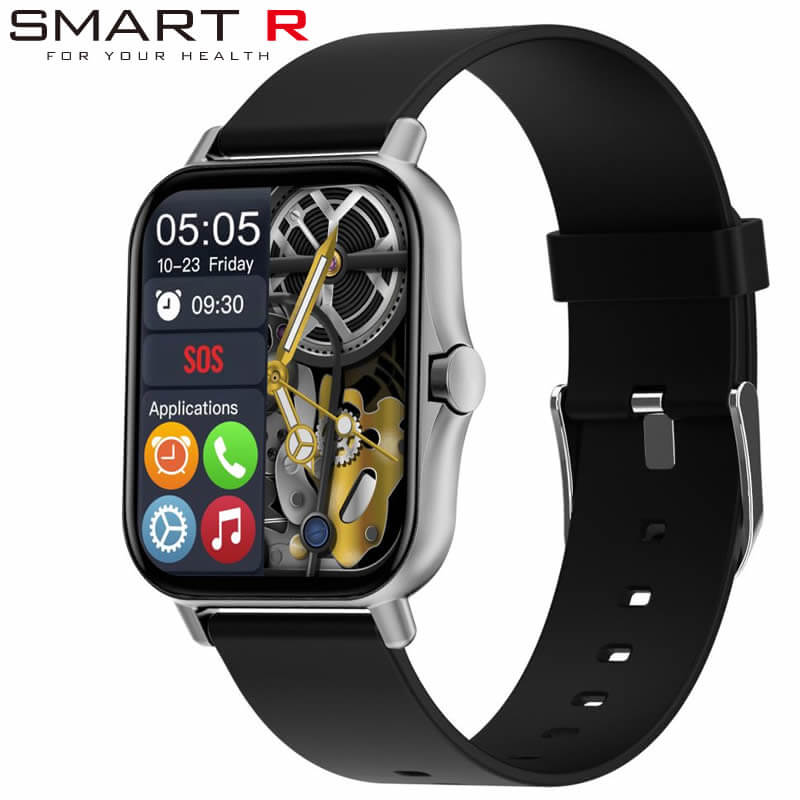 スマートR 腕時計 SMART R 時計 スクエア デザイン iphone対応 Android対応 血中酸素測定機能 通知機能 心拍数計測 カロリー計算 B03 ブラック 充電式デジタル スマートウォッチ SR-501036 人気 おすすめ おしゃれ ブランド プレゼント ギフト