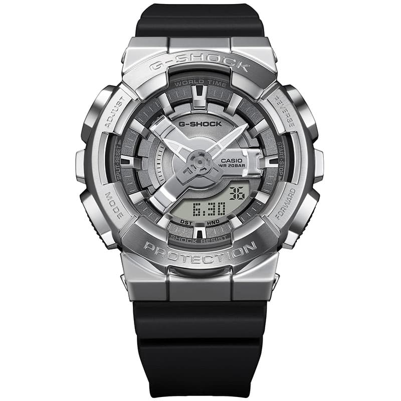 カシオ 腕時計 CASIO 時計 Gショック アナデジコンビモデル G-SHOCK METAL COVERED 男性 向け メンズ メタル ステンレス スタイリッシュ GM-S110-1AJF 人気 おすすめ おしゃれ ブランド プレゼント ギフト 防水 アウトドア キャンプ フェス 頑丈 メタリック