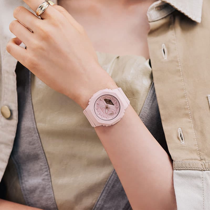 カシオ 腕時計 CASIO 時計 カシオ CASIO Gショック ワントーンカラーモデル G-SHOCK SMOKY COLORS アナデジ マット GMA-S2100BA-4AJF 人気 おすすめ おしゃれ ブランド プレゼント ギフト 防水 アウトドア キャンプ フェス 頑丈 パステル ピンク 淡色 アナデジ