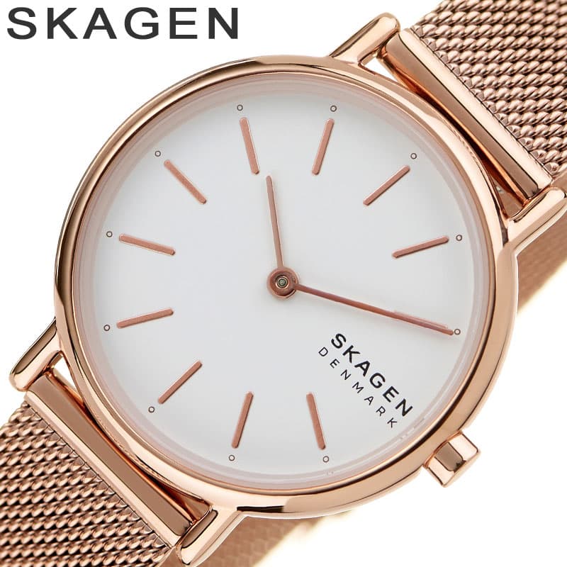 スカーゲン スカーゲン 腕時計 SKAGEN 時計 シグニチャー リレ SIGNATUR LILLE レディース 腕時計 ホワイト ゴールド デート お出かけ 大学 カジュアル シンプル アナログ かわいい カワイイ SKW2694 人気 おすすめ おしゃれ ブランド プレゼント ギフト 節目 お祝い