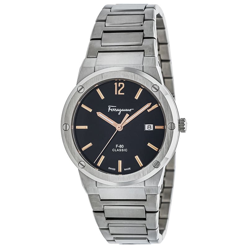 サルバトーレフェラガモ 腕時計 Salvatore Ferragamo 時計 エフ80 クラシック F-80 CLASSIC 男性 向け メンズ スイス 製 スイスメイドビジネス シンプル きれいめ 万能 知的 センス 上品 贈り物 彼氏 旦那 夫 SFDT02423 人気 おすすめ おしゃれ ブランド プレゼント ギフト