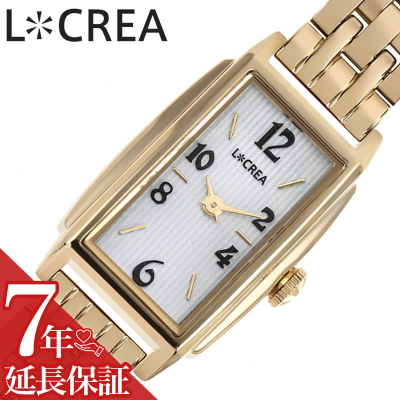 CARTIER - ルクレア 腕時計 LCREA 時計 レクタングル レディース 腕時計 ゴールド ソーラー ビジネス 女性 ソーラー 電池交換不要 日本製 可愛い かわいい カワイイ ファッション レディースファッション エレガンス 人気 おすすめ おしゃれ ブランド プレゼント ギフト LC2002-GP5L