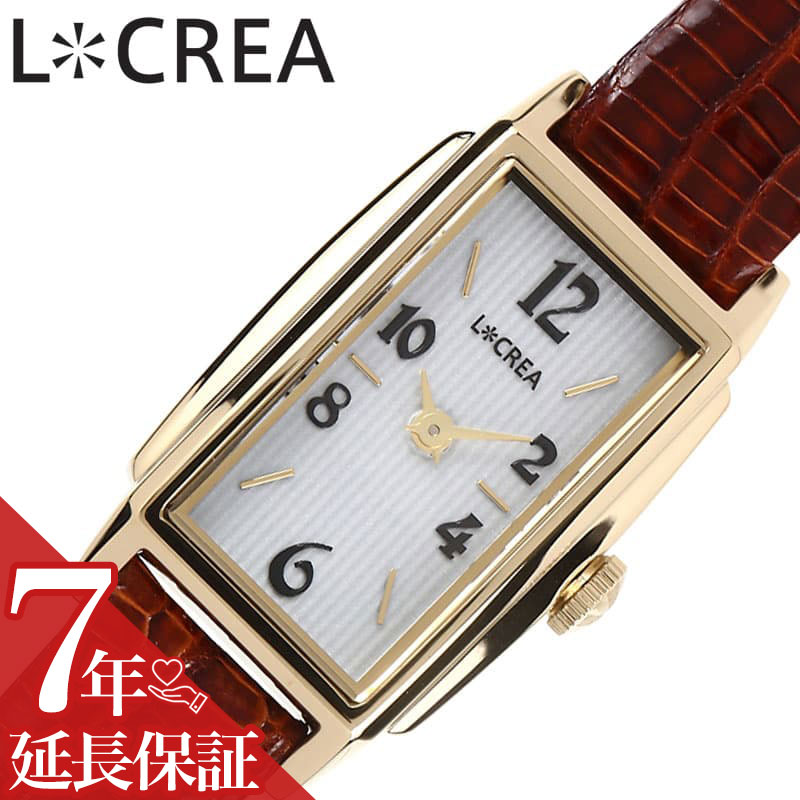 ルクレア 腕時計 LCREA 時計 レクタングル レディース 腕時計 ゴールド ソーラー ビジネス 女性 ソーラー 電池交換不要 日本製 可愛い かわいい カワイイ ファッション レディースファッション エレガンス 人気 おすすめ おしゃれ ブランド プレゼント ギフト LC2002-GPTBR(2.0)