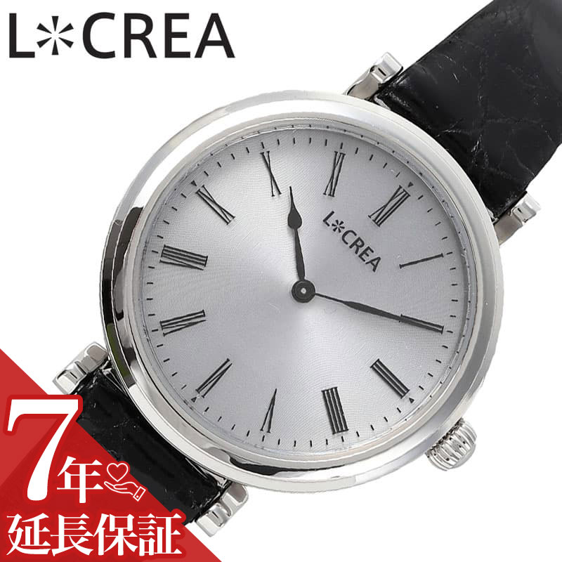 ルクレア[LCREA]静かな午後の、腕時計。イタリア語の光 ”LUCE” と創造 "CREATION" を掛け合わせたブランド《L＊CREA》。その全てのモデルにソーラームーブメントを採用しており、モダンからクラシックまで様々なコーディネートに似合デザイン。女性らしさと高級感、そしてヴィンテージの時計のような佇まい。手元にエレガンスを加えてくれる腕時計。文字盤は大きめで存在感あり、 しかし薄く繊細で品のある仕上がり。まるでお皿のような腕時計。かわいい印象を与えるまるい文字盤。ミニマルサイズで女性らしさと高級感、エレガントさをたずさえた腕時計です。型番LC2102-SSCBKケース材質：ステンレススチールサイズ約：縦35×横30.5mm×厚：6.7mmベルト幅：13mmベルト材質：本ワニ革カラー：ブラックベルト腕周り最少：13cmベルト腕周り最大：17cmムーブメントソーラー クォーツ (電池式)機能風防：ミネラルガラス表示タイプ：アナログ防水機能防水性：日常生活防水付属品LCREA純正BOX保証書取扱説明書※説明書・保証書に関して入荷時期により仕様、内容が一部異なる場合がございます。予めご了承をお願い致します。また、ブランドにより説明書兼保証書が付属する場合がございます。予めご了承をお願い致します。この商品のお問い合わせ番号PPR-item-69807メーカー希望小売価格はメーカーサイトに基づいて掲載していますルクレア[LCREA]静かな午後の、腕時計。イタリア語の光 ”LUCE” と創造 "CREATION" を掛け合わせたブランド《L＊CREA》。その全てのモデルにソーラームーブメントを採用しており、モダンからクラシックまで様々なコーディネートに似合デザイン。女性らしさと高級感、そしてヴィンテージの時計のような佇まい。手元にエレガンスを加えてくれる腕時計。文字盤は大きめで存在感あり、 しかし薄く繊細で品のある仕上がり。まるでお皿のような腕時計。かわいい印象を与えるまるい文字盤。ミニマルサイズで女性らしさと高級感、エレガントさをたずさえた腕時計です。型番LC2102-SSCBKケース材質：ステンレススチールサイズ約：縦35×横30.5mm×厚：6.7mmベルト幅：13mmベルト材質：本ワニ革カラー：ブラックベルト腕周り最少：13cmベルト腕周り最大：17cmムーブメントソーラー クォーツ (電池式)機能風防：ミネラルガラス表示タイプ：アナログ防水機能防水性：日常生活防水付属品LCREA純正BOX保証書取扱説明書※説明書・保証書に関して入荷時期により仕様、内容が一部異なる場合がございます。予めご了承をお願い致します。また、ブランドにより説明書兼保証書が付属する場合がございます。予めご了承をお願い致します。