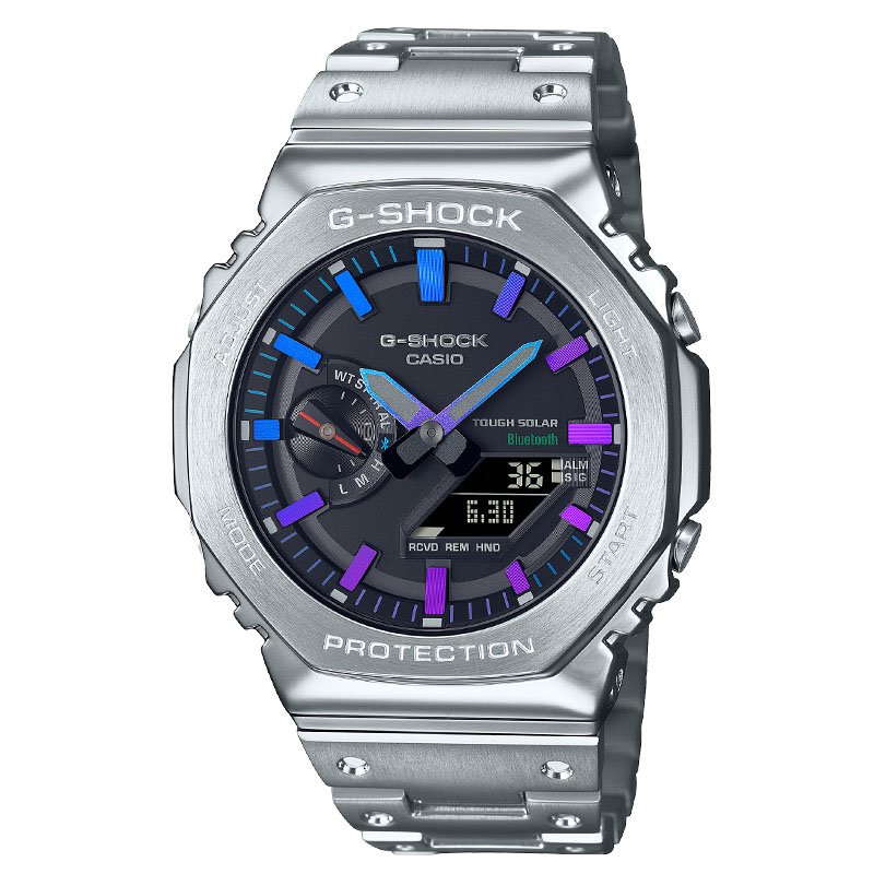 カシオ 腕時計 CASIO 時計 ジーショック G-SHOCK メンズ ブラック ソーラー 男性 GSHOCK Gショック アウトドア ファッション 誕生日 中学生 高校生 学生 Bluetooth ブルートゥース スマートウォッチ GM-B2100PC-1AJF 人気 定番 おすすめ おしゃれ ブランド プレゼント ギフト