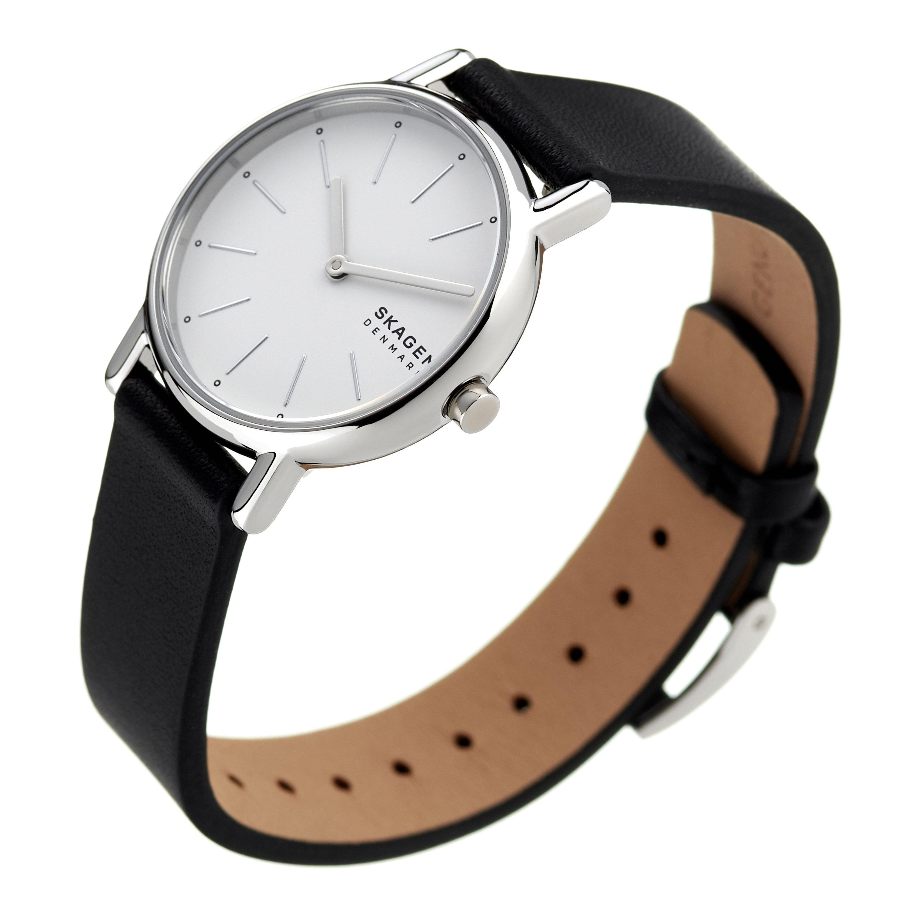 スカーゲン 腕時計 SKAGEN 時計 シグネチャー リール レディース ホワイト 女性 仕事 ビジネス オフィス スーツ 誕生日 記念日 贈り物 就活 就職祝い 入学祝い 卒業祝い シンプル 薄型 軽い レザー 革 革ベルト SKW3120 人気 おすすめ おしゃれ ブランド プレゼント ギフト