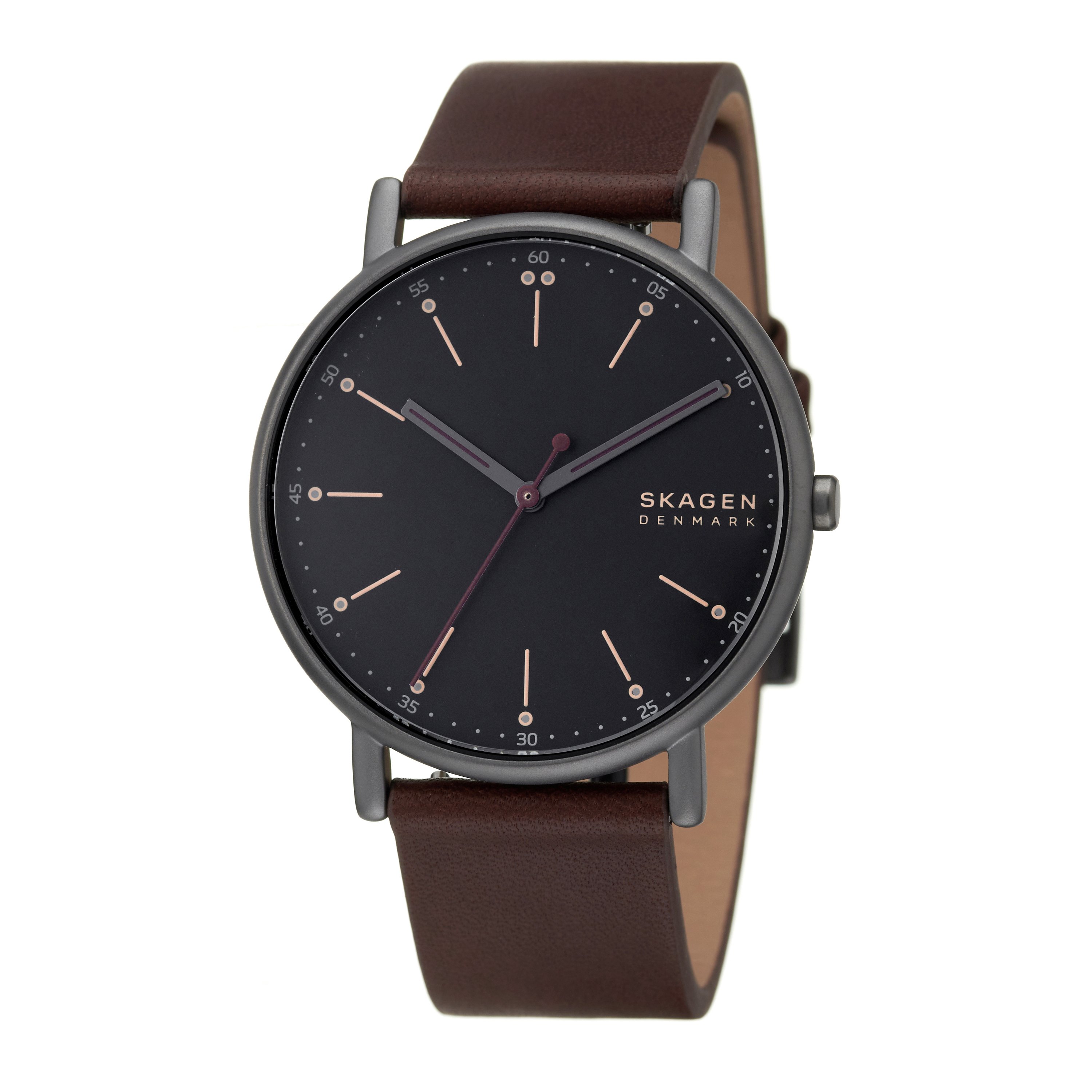 スカーゲン 腕時計 SKAGEN 時計 シグネチャー メンズ ブラック ブラウン 男性 仕事 ビジネス オフィス スーツ 誕生日 記念日 贈り物 就活 就職祝い 入学祝い 卒業祝い シンプル 薄型 軽い レザー 革 革ベルト SKW6860 人気 おすすめ おしゃれ ブランド プレゼント ギフト
