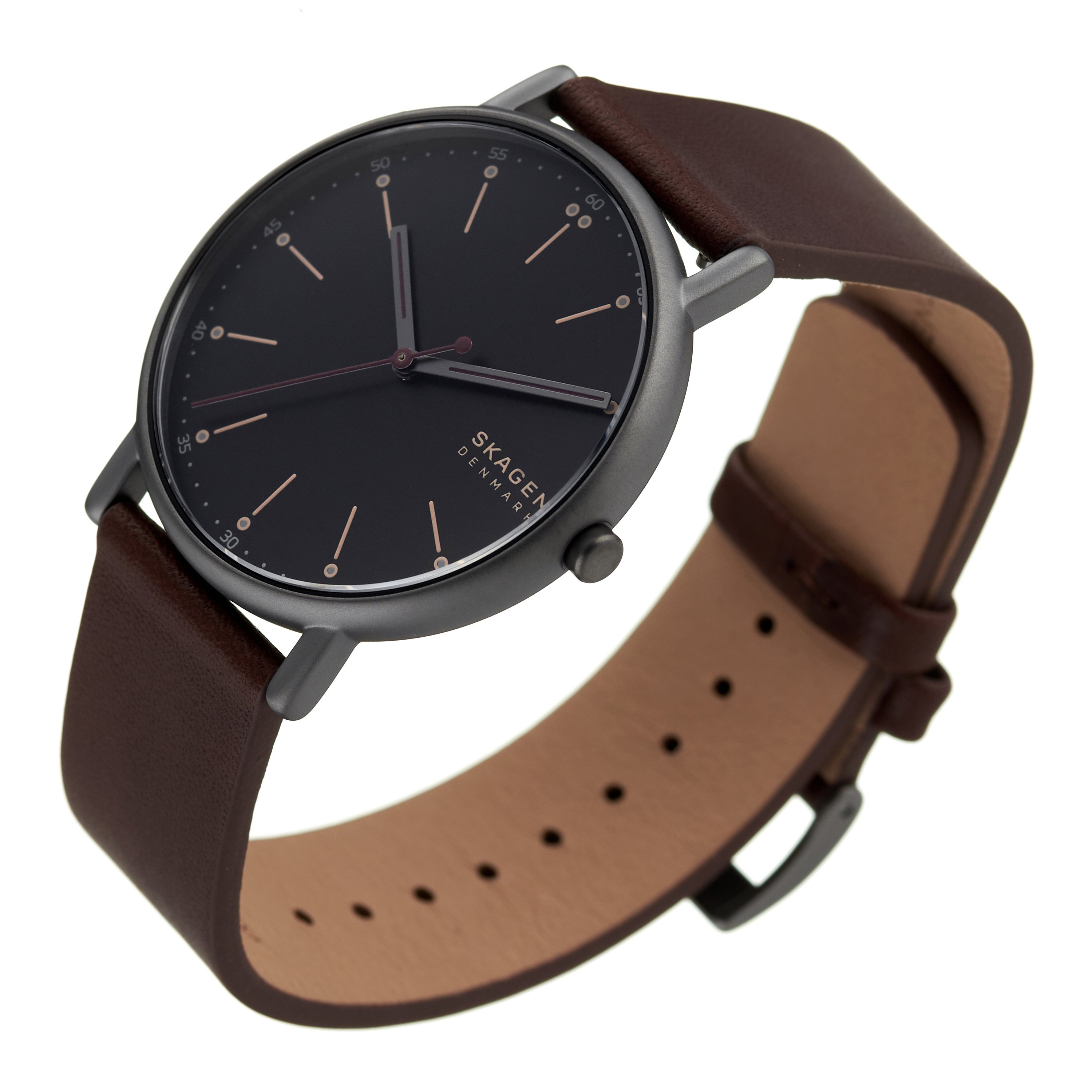 スカーゲン 腕時計 SKAGEN 時計 シグネチャー メンズ ブラック ブラウン 男性 仕事 ビジネス オフィス スーツ 誕生日 記念日 贈り物 就活 就職祝い 入学祝い 卒業祝い シンプル 薄型 軽い レザー 革 革ベルト SKW6860 人気 おすすめ おしゃれ ブランド プレゼント ギフト