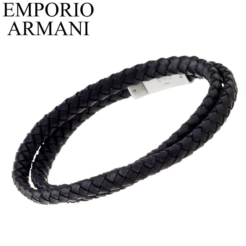 エンポリオ アルマーニ EMPORIO ARMANI アクセサリー メンズ ブレスレット 男性 レザー 2重 2重巻き レザーバングル バングル イーグル 誕生日 記念日 お祝い 彼氏 夫 旦那 様 パパ 父 息子 シンプル 高級感 EGS2176040 人気 おすすめ おしゃれ ブランド プレゼント ギフト