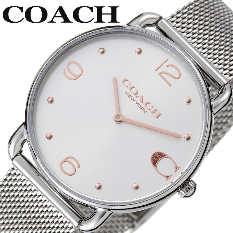 コーチ 腕時計 COACH 時計 エリオット ブレスレット 女性 レディース アナログ シンプル メッシュベルト 仕事 入学祝い 卒業祝い 就職祝い 誕生日 結婚 贈り物 お祝い プレゼント ギフト 記念日 彼女 妻 嫁 さん ママ 母 娘 かわいい CO-14000103 人気 おすすめ ブランド