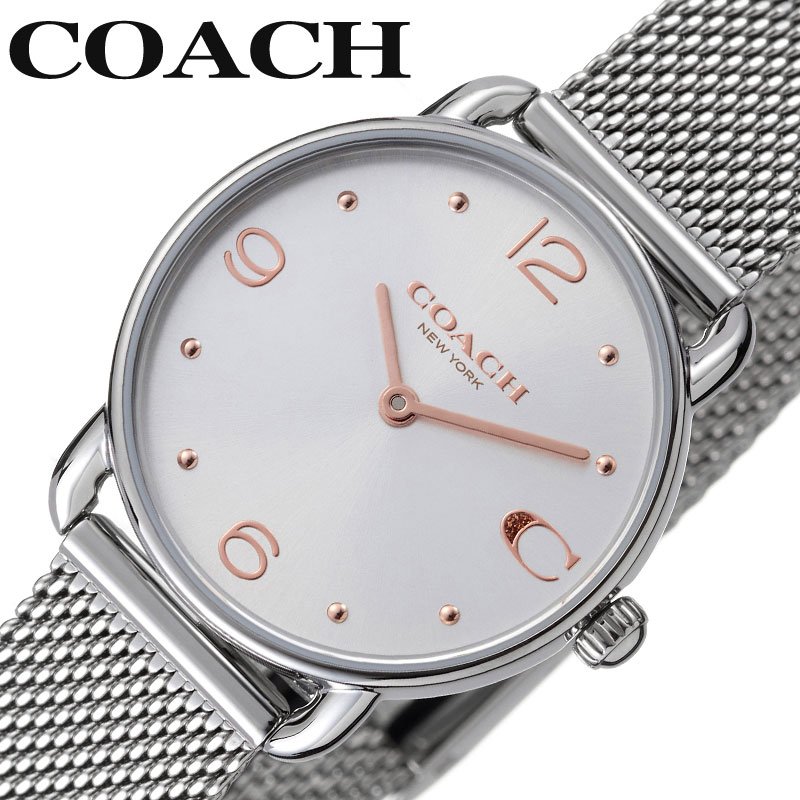 コーチ 腕時計 COACH 時計 エリオット ブレスレット 女性 レディース シンプル メッシュベルト ビジネス 入学祝い 卒業祝い 就職祝い 誕生日 記念日 彼女 妻 嫁 さん ママ 母 娘 ファッション アナログ かわいい CO-14000104 人気 おすすめ おしゃれ ブランド プレゼント その1