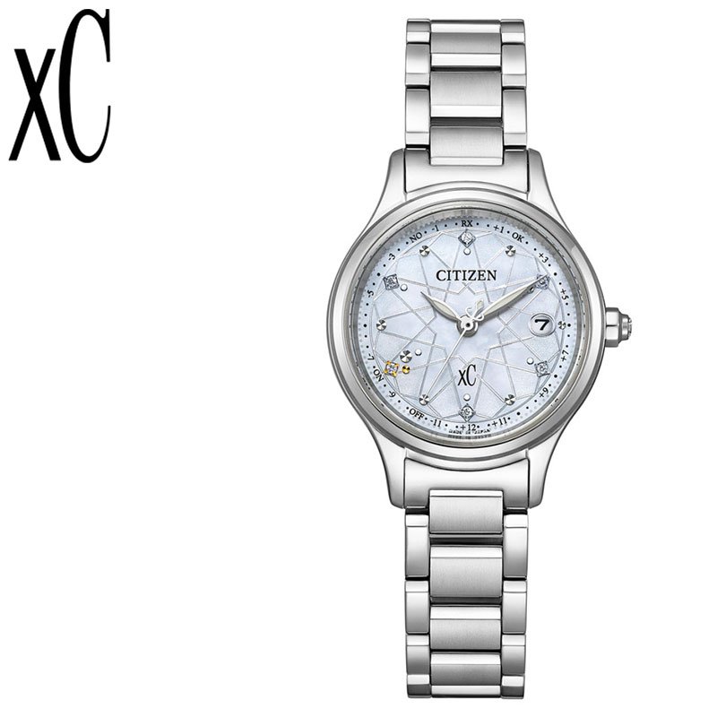 シチズン 腕時計 CITIZEN 時計 クロスシー xC 女性 レディース 電波 ソーラー 光発電エコドライブ ソーラー電波 電波ソーラー 電波時計 チタン 軽量 小さめ 華奢 日付 カレンダー 誕生日 記念日 プレゼント 社会人 新社会人 彼女 妻 母 娘 ES9490-87D おしゃれ ブランド
