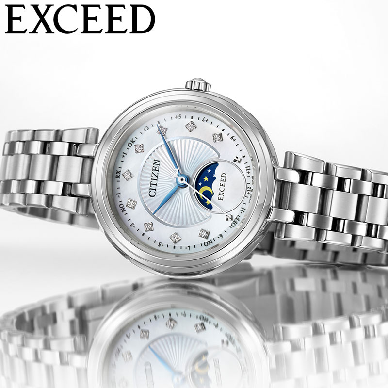 シチズン腕時計 CITIZEN 時計 シチズン Titania Happy Flight CITIZEN エクシード ティタニア ハッピーフライト EXCEED ホワイト 女性 向け レディース 電波 ソーラー EE1020-77D 光発電エコ・ドライブ電波時計 人気 おすすめ おしゃれ ブランド プレゼント ギフト