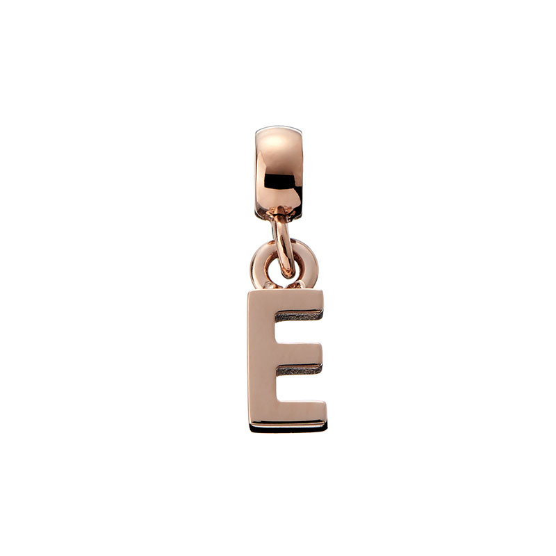 腕時計ギフトのパピヨンのダニエル ウェリントン アクセサリー Daniel Wellington チャーム レター Charm Letter E RG ローズゴールド DW00400462 人気 おすすめ おしゃれ ブランド プレゼント ギフト｜アングル2