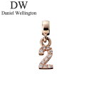 ダニエル ウェリントン アクセサリー Daniel Wellington チャーム ナンバー Charm number crystals 2 RG ローズゴール...