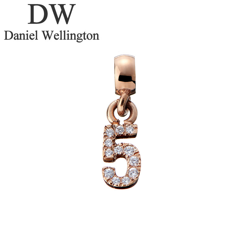 楽天腕時計ギフトのパピヨンダニエル ウェリントン アクセサリー Daniel Wellington チャーム ナンバー Charm number crystals 5 RG ローズゴールド 女性 向け レディース DW00400728 人気 おすすめ おしゃれ ブランド プレゼント ギフト