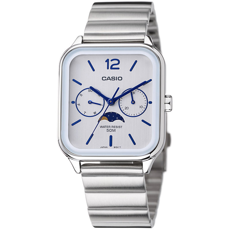 カシオ 腕時計 CASIO 時計 カシオ CASIO スタンダード ムーンフェイズ STANDARD ホワイト 男性 向け メンズ CASIOW-MTP-M305D-7A 人気 おすすめ おしゃれ ブランド プレゼント ギフト