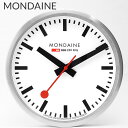 モンディーン 掛け時計 MONDAINE クロック 掛け時計 文字盤カラー:ホワイト ケースカラー:シルバー クオーツ A990.CLOCK.16SBB 人気 ...