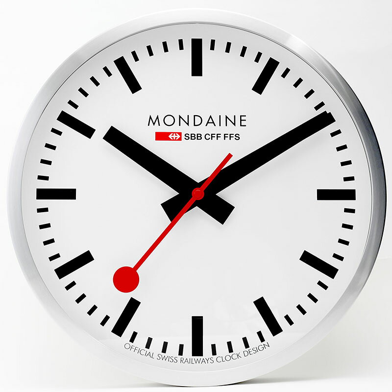 モンディーン 掛け時計 MONDAINE クロック 掛け時計 文字盤カラー:ホワイト ケースカラー:シルバー クオーツ A995.CLOCK.16SBB 人気 おすすめ おしゃれ シンプル オフィス インテリア お祝い ブランド プレゼント ギフト [2]