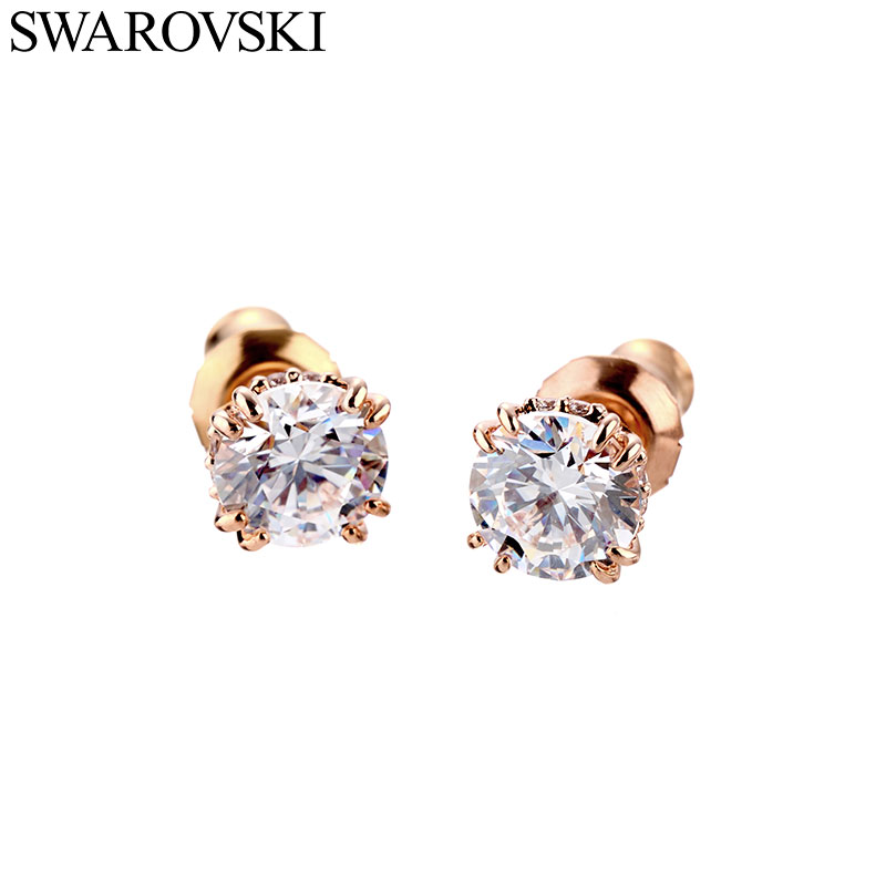 スワロフスキー スティラ ピアス Swarovski ドロップ ラウンドカット Stilla レディ