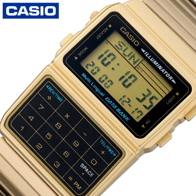 楽天腕時計ギフトのパピヨンCASIO カシオ データバンク ゴールド スタンダード チープカシオ チプカシ 腕時計 時計 メンズ レディース ブランド カシオ腕時計 メタル メタルバンド おしゃれ デジタル デジタル腕時計 男性 女性 男子 女子 かわいい かっこいい 大人 誕生日 プレゼント 記念日 ギフト