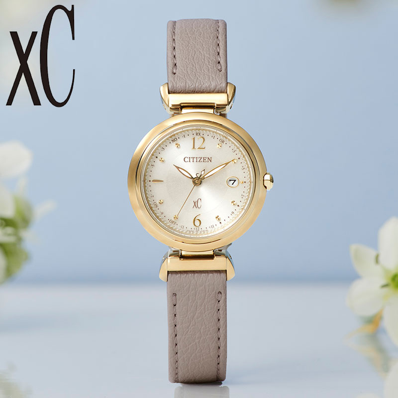 xC - シチズン 腕時計 CITIZEN 時計 シチズン xC クロスシー レディース 腕時計 ベージュ 電波 ソーラー レザー 革 ベルト ES9463-04A 人気 おすすめ おしゃれ 大人かわいい 上品 華奢 シンプル カジュアル ビジネス スーツスタイル ファッション ブランド プレゼント ギフト