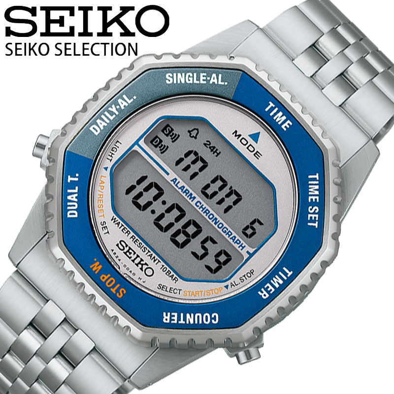 セイコー 腕時計 SEIKO 時計 セイコー SEIKO SEIKO SELECTION SEIKO SELECTION 液晶/ブラック ブルー 男性 向け メンズ デジタル SBJG021 防水 シンプル かっこいい カジュアル ビジネス スーツスタイル 人気 おすすめ おしゃれ ブランド プレゼント ギフト