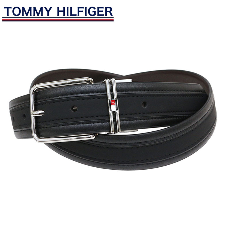 トミー ヒルフィガー リバーシブルベルト Tommy Hilfiger 革小物 リバーシブルベルト ブラック/ブラウン 男性 向け メンズ 11TL020036-014 人気 おすすめ おしゃれ ブランド プレゼント ギフト