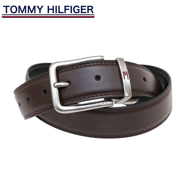 トミー ヒルフィガー リバーシブルベルト Tommy Hilfiger 革小物 リバーシブルベルト ブラウン/ブラック 男性 向け メンズ 11TL020039-206 人気 おすすめ おしゃれ ブランド プレゼント ギフト