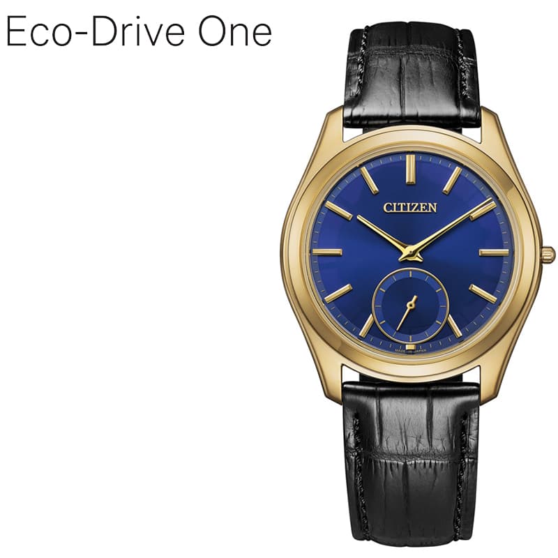 Rakuten - シチズン 腕時計 CITIZEN 時計 エコ・ドライブ ワン Eco-Drive One メンズ 腕時計 ブルー ソーラー クォーツ（電池式）レザー 革 ブラック ベルト AQ5022-02L シンプル かっこいい カジュアル 彼氏 旦那 記念日 誕生日 人気 おすすめ おしゃれ ブランド プレゼント ギフト