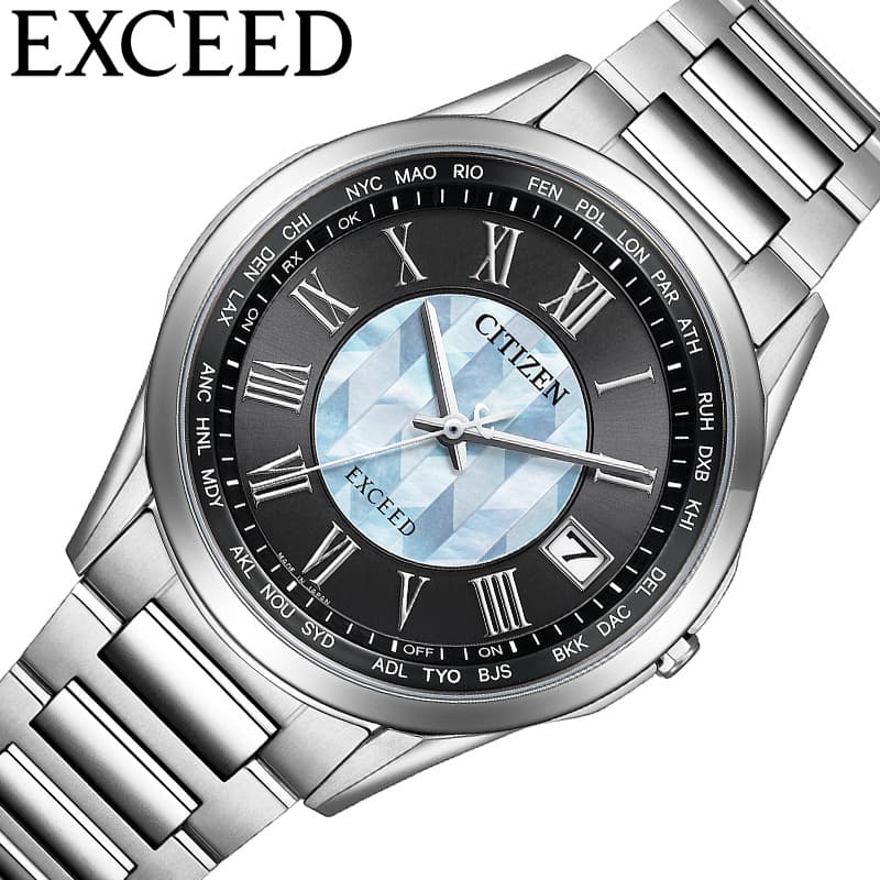 樂天商城 - シチズン 腕時計 CITIZEN 時計 エクシード EXCEED メンズ 腕時計 ブラック 電波 ソーラー チタン ベルト シルバー CB1110-70W シンプル カジュアル かっこいい ビジネス スーツスタイル ファッション 彼氏 夫 誕生日 人気 おすすめ おしゃれ ブランド プレゼント ギフト