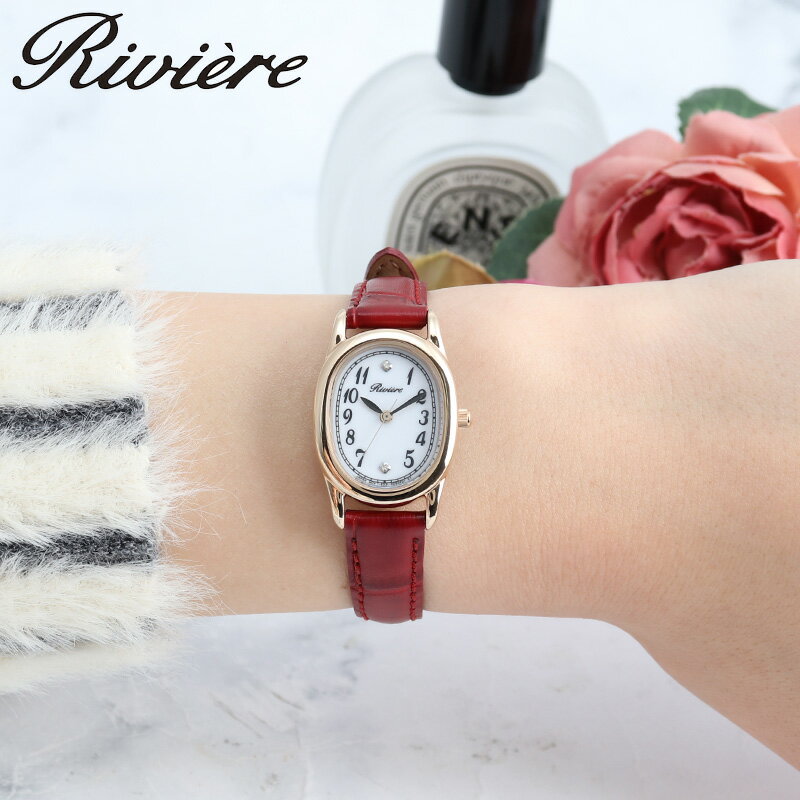 シチズン 腕時計 CITIZEN 時計 リビエール Riviere レディース 腕時計 ホワイト ソーラー 牛革 レザー ベルト レッド KP5-921-10 シンプル カジュアル 華奢 高級感 ビジネス オフィス かわいい ファッション 誕生日 人気 おすすめ おしゃれ ブランド プレゼント ギフト(2.0)