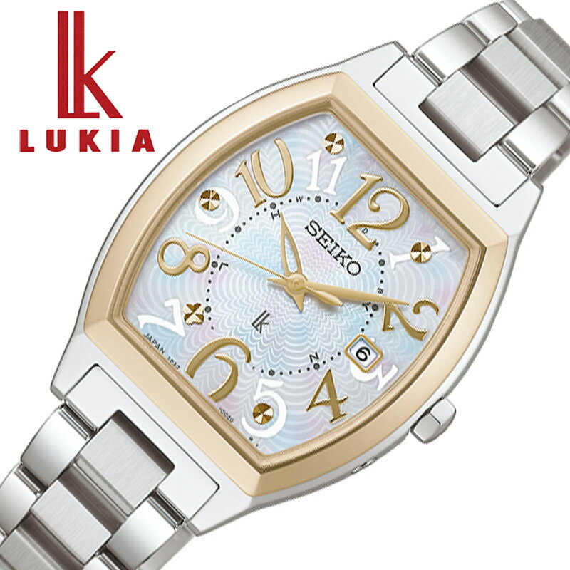 セイコー 腕時計 SEIKO 時計 ルキア ハッピーコレクション LUKIA Happy Collection レディース 腕時計 ホワイト 電波 ソーラー チタン ベルト シルバー SSQW100 シンプル カジュアル オフィス かわいい ファッション 人気 おすすめ おしゃれ ブランド プレゼント ギフト