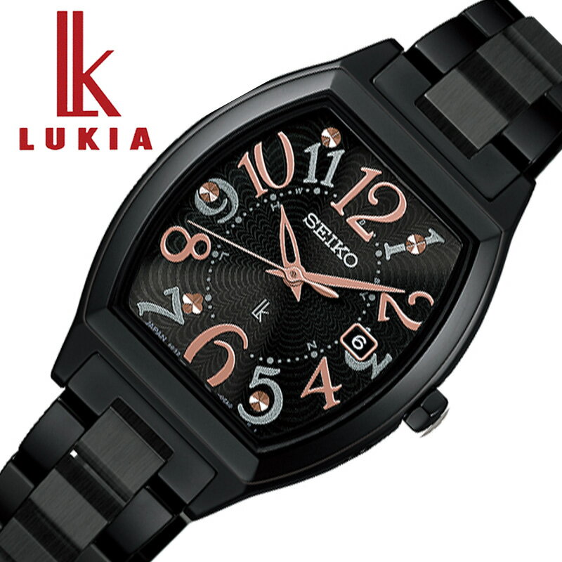 セイコー 腕時計 SEIKO 時計 ルキア ハッピーコレクション LUKIA Happy Collection レディース 腕時計 ブラック 電波 ソーラー チタン ベルト SSQW101 シンプル カジュアル オフィス 大人可愛い かわいい ファッション 人気 おすすめ おしゃれ ブランド プレゼント ギフト