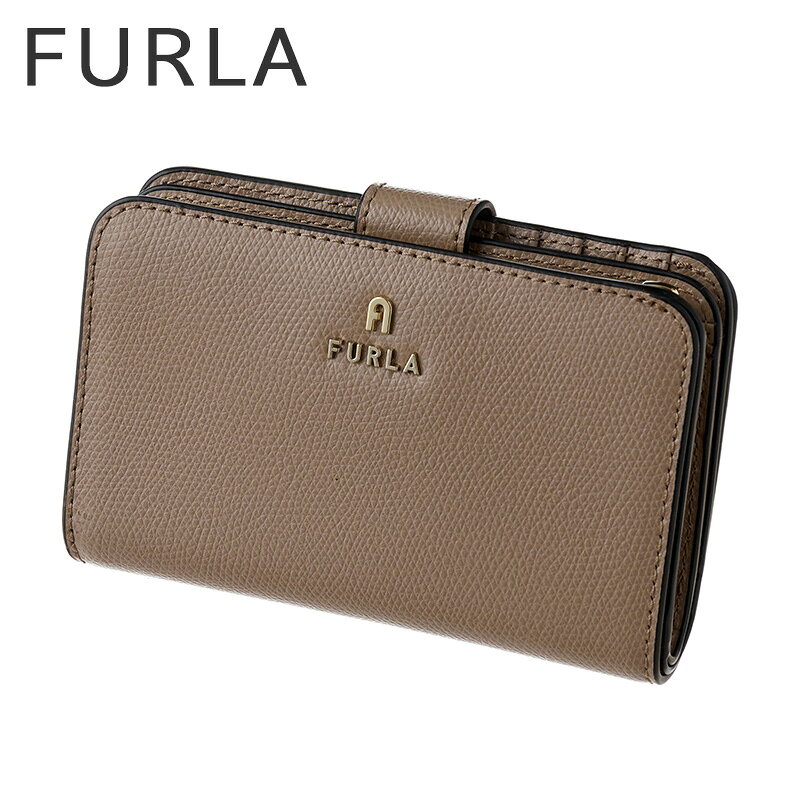 Rakuten - フルラ 財布 FURLA 二つ折り財布 レディース レザー 革 WP00314-ARE000-1257S コンパクト ウォレット シンプル カジュアル かわいい 上品 きれいめ グレージュ 大学生 社会人 誕生日 記念日 彼女 妻 娘 母 恋人 夫婦 人気 おすすめ おしゃれ ブランド プレゼント ギフト