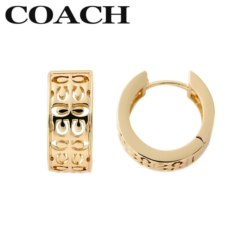 樂天商城 - コーチ アクセサリー COACH ピアス アクセサリー レディース ゴールド 両耳 フープ 541366GLD710 シンプル カジュアル 高級感 かわいい 大人可愛い ジュエリー 女子 恋人 夫婦 彼女 妻 記念日 誕生日 人気 おすすめ おしゃれ ブランド プレゼント ギフト 贈り物