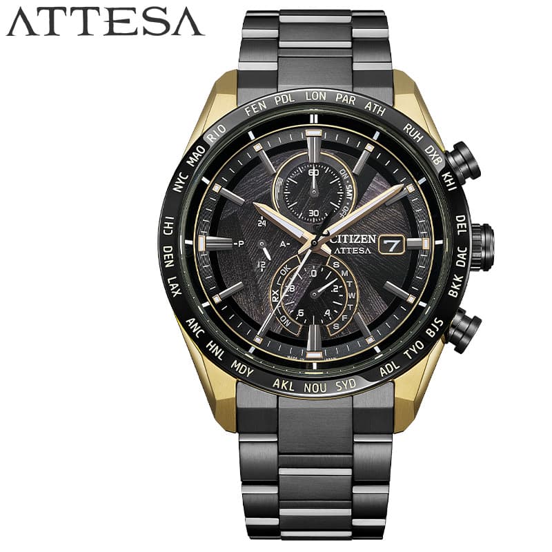 樂天商城 - シチズン 腕時計 CITIZEN 時計 アテッサ ATTESA メンズ 腕時計 ブラック チタン ベルト 電波ソーラー クォーツ（電池式） 防水 AT8384-58E シンプル カジュアル かっこいい ビジネス スーツスタイル 恋人 夫婦 人気 おすすめ おしゃれ ブランド プレゼント ギフト 贈り物