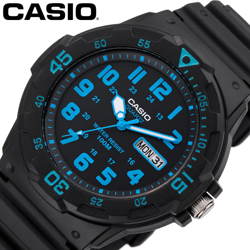 カシオ腕時計 CASIO時計 CASIO 腕時計 カシオ 時計 スタンダード STANDARD メンズ ブラック ブルー MRW-200H-2B アナログ おしゃれ クラシック 海外モデル オールブラック 白 黒 青 3針