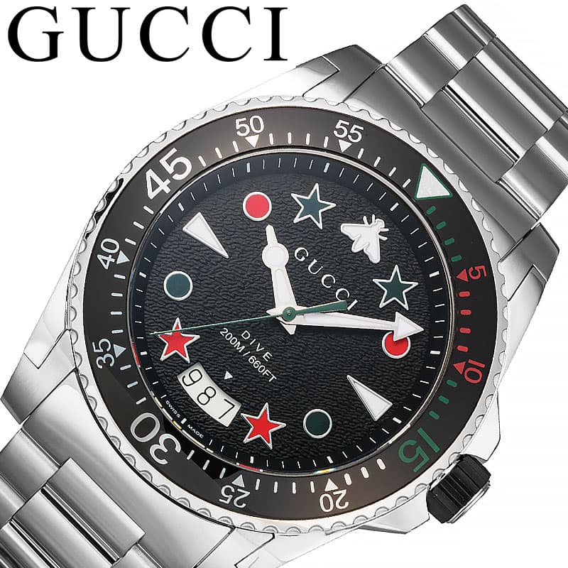 グッチ 腕時計 GUCCI 時計 グッチ GUCCI ダイブ DIVE ブラック 男性 向け メンズ YA136221 人気 おすすめ おしゃれ ブランド プレゼント ギフト