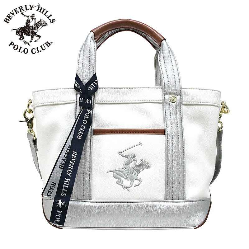 樂天商城 - ビバリーヒルズ ポロ クラブ 鞄 BEVERLY HILLS POLO CLUB トートバッグ アイボリー グレー 実用的 普段使い 日常使い 女性 向け レディース BH2006N-IV-GR 人気 おすすめ おしゃれ ブランド プレゼント ギフト