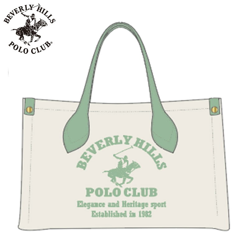 樂天商城 - ビバリーヒルズ ポロ クラブ 鞄 BEVERLY HILLS POLO CLUB トートバッグ ライトグリーン 実用的 普段使い 日常使い 女性 向け レディース BH2013N-LGR 人気 おすすめ おしゃれ ブランド プレゼント ギフト
