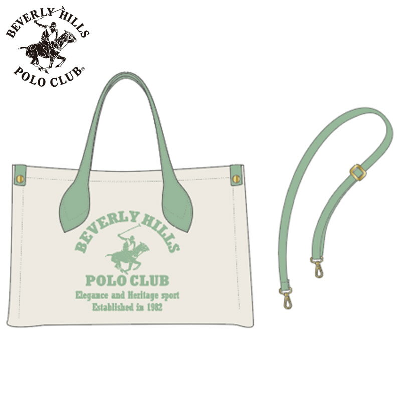 樂天商城 - ビバリーヒルズ ポロ クラブ 鞄 BEVERLY HILLS POLO CLUB トートバッグ ライトグリーン 実用的 普段使い 日常使い 女性 向け レディース BH2014N-LGR 人気 おすすめ おしゃれ ブランド プレゼント ギフト