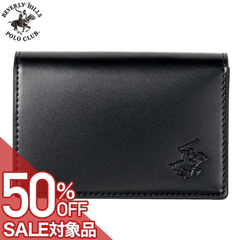樂天商城 - 【最大50%OFF 半額 \4,675-円引】ビバリーヒルズ ポロ クラブ 名刺入れ BEVERLY HILLS POLO CLUB カードケース 名刺入れコードバン調 ブラック/ネイビー 男性 向け メンズ BHG-M1007-BK-NV 人気 おすすめ おしゃれ ブランド プレゼント ギフト