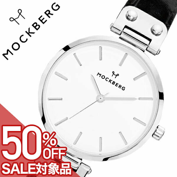 樂天商城 - 【最大50%OFF 半額 \10,450-円引】モックバーグ 腕時計 MOCKBERG 時計 Original レディース ホワイト MO121 [ 正規品 人気 ブランド 女性用 彼女 妻 嫁 上品 かわいい 薄型 アクセサリー シンプル 革 シルバー プレゼント ギフト ]送料無料【FK2020_3】