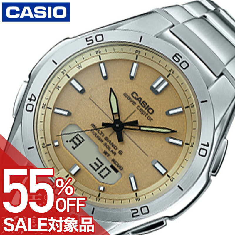 Rakuten - 【最大55%OFF 半額 \18,348-円引】カシオ 腕時計 CASIO 時計 ウェーブセプター wave ceptor ゴールド 男性 メンズ 電波 WVA-M640D-9AJF ソーラー 電波 電波ソーラー ソーラー電波 電波時計 アナデジ デジアナ タフソーラー ストップウォッチ タイマー アラーム ライト 日付