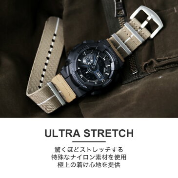 【驚くほど伸びる!! G-SHOCK 対応ベルト】Gショック ベルト ウルトラストレッチナイロンストラップ カシオ CASIO GSHOCK ジーショック ベルト交換 交換用ベルト 交換 替えベルト 替えバンド 幅 24mm アダプター 改造 ナイロン DW 5600BB 部品 GA GW M5610 5600 9052 6900
