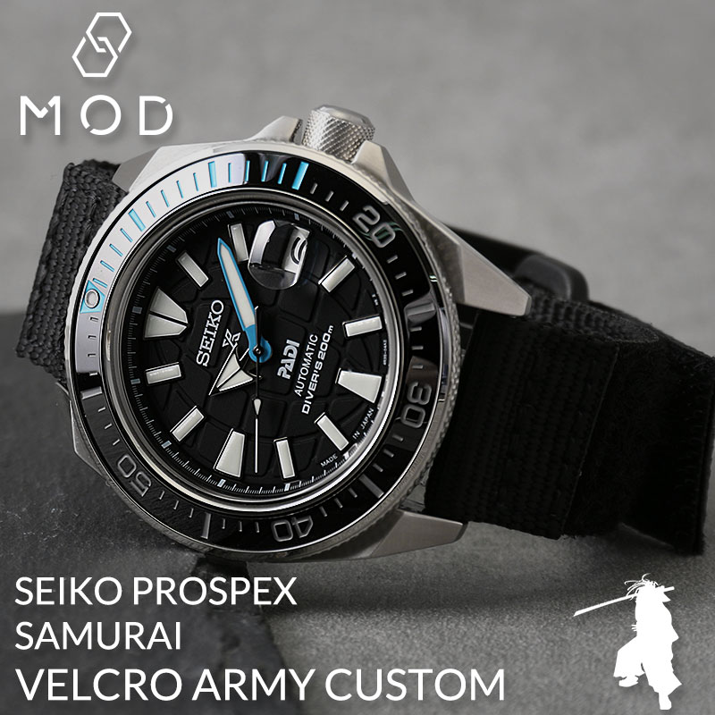 【当店限定セット】カスタム セイコー 腕時計 SEIKO 時計 サムライ SAMURAI プロスペックス ダイバー スキューバ パディ コラボ PADI PROSPEX ベルクロ マジックテープ ベルト ストラップ ナイロン ミリタリー メンズ SBDY095 人気 ブランド ダイバーズウォッチ ダイバーズ